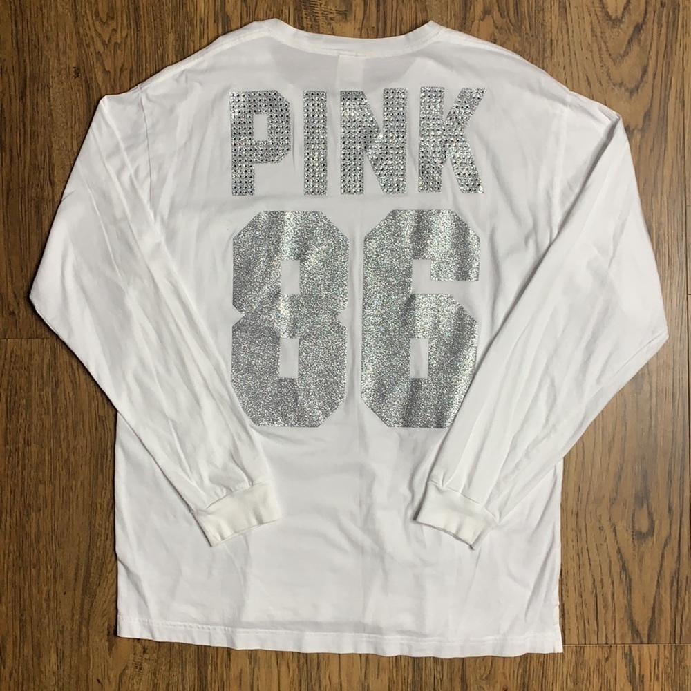 VS PINK Long Sleeve Top - Silver Bling
